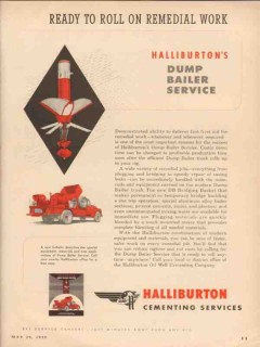Halliburton Oil Well Cementing Company 1955 Vintage Ad Dump Bailer Halliburton Oil Well Cementing Company 1955 Vintage Ad Dump Bailer