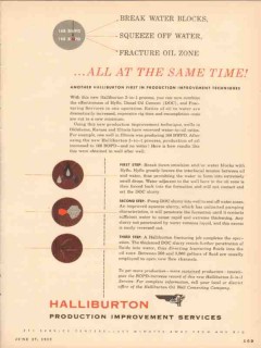 Halliburton Oil Well Cementing Company 1955 Vintage Ad Fracture Time Halliburton Oil Well Cementing Company 1955 Vintage Ad Fracture Time