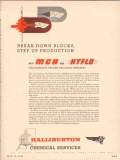 Halliburton Oil Well Cementing Company 1955 Vintage Ad MCA Hyflo Step Halliburton Oil Well Cementing Company 1955 Vintage Ad MCA Hyflo Step