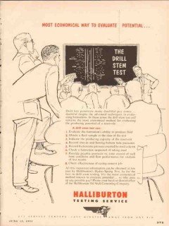 Halliburton Oil Well Cementing Company 1955 Vintage Ad Drill Stem Test Halliburton Oil Well Cementing Company 1955 Vintage Ad Drill Stem Test