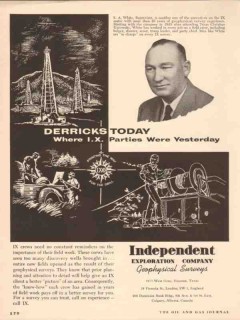 Independent Exploration Company 1955 Vintage Ad Oil S A White