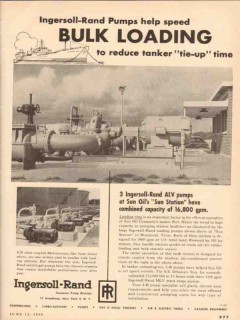 Ingersoll-Rand 1955 Vintage Ad Pump Speed Bulk Loading Reduce Tie-Up