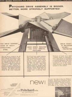 J F Pritchard Company 1955 Vintage Ad Oil Gas Drive Assembly Supported