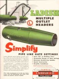 Ladish Company 1955 Vintage Ad Oil Pipe Line Gate Settings Headers Ladish Company 1955 Vintage Ad Oil Pipe Line Gate Settings Headers