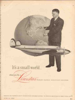 lear inc 1955 learstar small world fly executive airliner vintage ad lear inc 1955 learstar small world fly executive airliner vintage ad