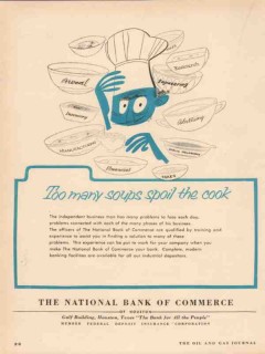 national bank of commerce 1955 houston tx soups spoil cook vintage ad national bank of commerce 1955 houston tx soups spoil cook vintage ad