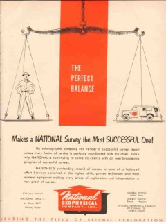National Geophysical Company 1955 Vintage Ad Survey Perfect Balance National Geophysical Company 1955 Vintage Ad Survey Perfect Balance