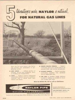 Naylor Pipe Company 1955 Vintage Ad Pipeline Natural Gas Lines Safety Naylor Pipe Company 1955 Vintage Ad Pipeline Natural Gas Lines Safety