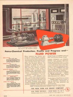 New York Air Brake Company 1955 Vintage Ad Petro-Chemical Fluid Power New York Air Brake Company 1955 Vintage Ad Petro-Chemical Fluid Power