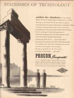 Procon Inc 1955 Vintage Ad Petroleum Statesmen Technology Roman Forum Procon Inc 1955 Vintage Ad Petroleum Statesmen Technology Roman Forum