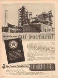 Quaker Oats Company 1955 Vintage Ad Oil QO Furfural Texaco Eagle Point Quaker Oats Company 1955 Vintage Ad Oil QO Furfural Texaco Eagle Point