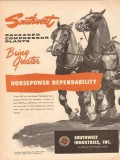 Southwest Industries Inc 1955 Vintage Ad Compressor Greater Horsepower Southwest Industries Inc 1955 Vintage Ad Compressor Greater Horsepower