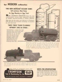 thompson tank mfg company 1955 refinery unitized vacuum vintage ad thompson tank mfg company 1955 refinery unitized vacuum vintage ad