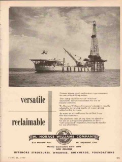 W Horace Williams Company 1955 Vintage Ad Oil Versatile Reclaimable
