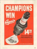 champion spark plugs 1937 consecutive victory indianapolis vintage ad