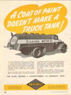 davis welding mfg company 1937 paint davisbilt truck tank vintage ad