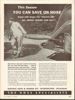 Electric Hose Rubber Company 1937 Vintage Ad Oil-Proof Electric-DB