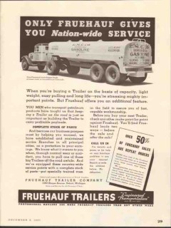 fruehauf trailer company 1937 e.m.c. co nation-wide service vintage ad