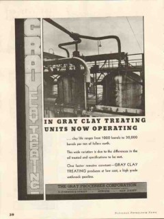 gray processes corp 1937 clay treating units operating oil vintage ad gray processes corp 1937 clay treating units operating oil vintage ad