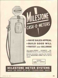 milestone meter systems 1937 cash-o-meters gasoline pump vintage ad milestone meter systems 1937 cash-o-meters gasoline pump vintage ad
