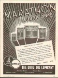 Ohio Oil Company 1937 Vintage Ad Linco Marathon Lubricants Radiation Ohio Oil Company 1937 Vintage Ad Linco Marathon Lubricants Radiation