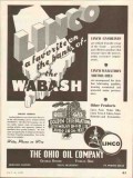 Ohio Oil Company 1937 Vintage Ad Linco Marathon Wabash Banks Favorite Ohio Oil Company 1937 Vintage Ad Linco Marathon Wabash Banks Favorite