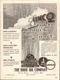 Ohio Oil Company 1937 Vintage Ad Linco Marathon Kentucky Winner Ohio Oil Company 1937 Vintage Ad Linco Marathon Kentucky Winner