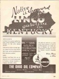 Ohio Oil Company 1937 Vintage Ad Linco Marathon Native KY Gasoline