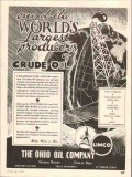 Ohio Oil Company 1937 Vintage Ad Linco Marathon World Largest Producer Ohio Oil Company 1937 Vintage Ad Linco Marathon World Largest Producer