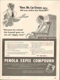 Penola Inc 1937 Vintage Ad Lubricant Hypoid Expee Compound Car Owner