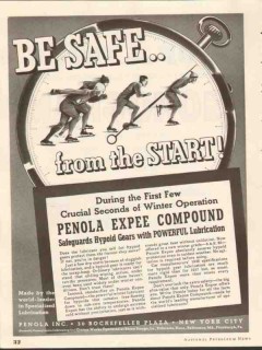 Penola Inc 1937 Vintage Ad Lubricant Hypoid Expee Compound Safe Start