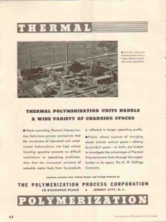 polymerization process corp 1937 thermal units gasoline vintage ad polymerization process corp 1937 thermal units gasoline vintage ad