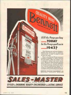 service station equipment company 1937 bennett pump today vintage ad service station equipment company 1937 bennett pump today vintage ad