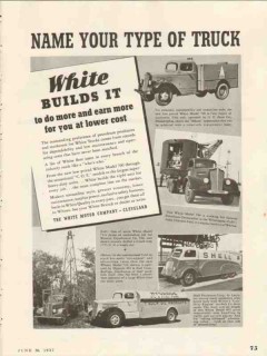 white motor company 1937 name type truck petroleum industry vintage ad white motor company 1937 name type truck petroleum industry vintage ad