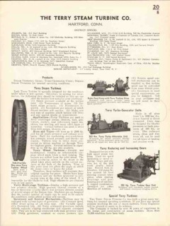Terry Steam Turbine Company 1936 Vintage Catalog Turbo-Generator Units