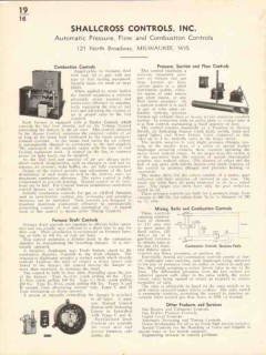 Shallcross Controls Inc 1936 Vintage Catalog Combustion Furnace Draft