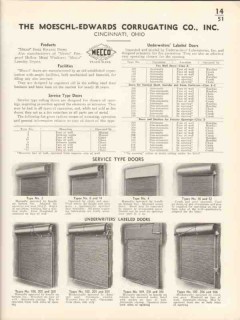 Moeschl-Edwards Corrugating Company 1936 Vintage Catalog Doors Mecco Moeschl-Edwards Corrugating Company 1936 Vintage Catalog Doors Mecco