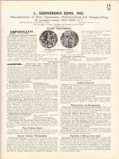 L Sonneborn Sons Inc 1936 Vintage Catalog Floor Treatment Waterproof L Sonneborn Sons Inc 1936 Vintage Catalog Floor Treatment Waterproof