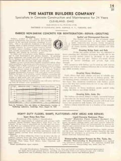 Master Builders Company 1936 Vintage Catalog Concrete Floors Embeco