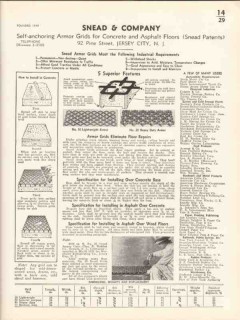 Snead Company 1936 Vintage Catalog Concrete Armor Grids Asphalt Floors