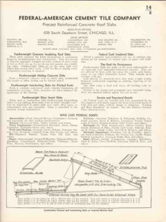 Federal-American Cement Tile Company 1936 Vintage Catalog Roof Slabs