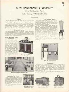 E W Bacharach Company 1936 Vintage Catalog Plumbing Water Purification