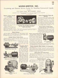 Micro-Westco Inc 1936 Vintage Catalog Pumps Condensation Turbine