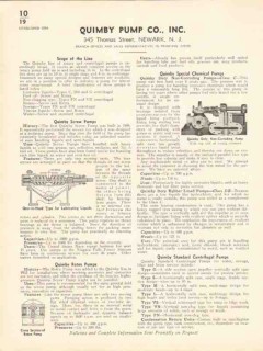 Quimby Pump Company 1936 Vintage Catalog Rotary Centrifugal Screw Quimby Pump Company 1936 Vintage Catalog Rotary Centrifugal Screw