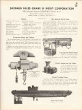 Shepard Niles Crane Hoist Corp 1936 Vintage Catalog Winches Car Puller