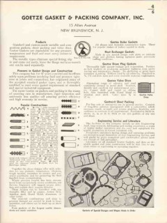 Goetze Gasket Packing Company 1936 Vintage Catalog Metallic Sheet Disc