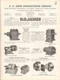D O James Mfg Company 1936 Vintage Catalog Worm Gear Speed Reducers