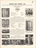 Leader Iron Works Inc 1936 Vintage Catalog Aluminum Stainless Tank Leader Iron Works Inc 1936 Vintage Catalog Aluminum Stainless Tank