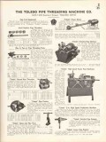 Toledo Pipe Threading Machine Company 1936 Vintage Catalog Tools Equip