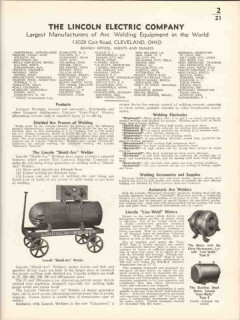 Lincoln Electric Company 1936 Vintage Catalog Welder Motor Shield-Arc